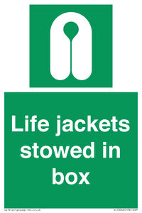 Life jackets stowed in box